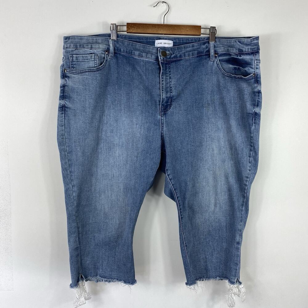 Lane Bryant Capri Jeans 28 Blue Mid-Rise Pedal Signature Fit Magic Flex